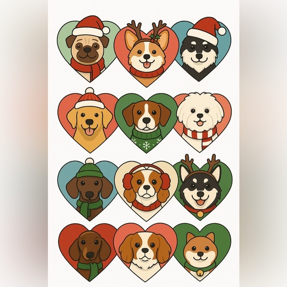 Custom Dog/Cat Heart Keychains – Variety of Breeds & Holiday Themes - Picture 7 of 8